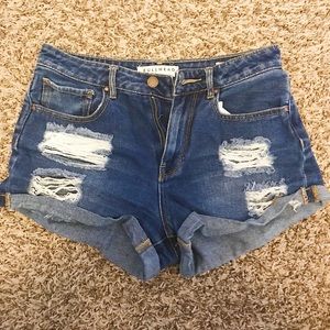 High rise shorts